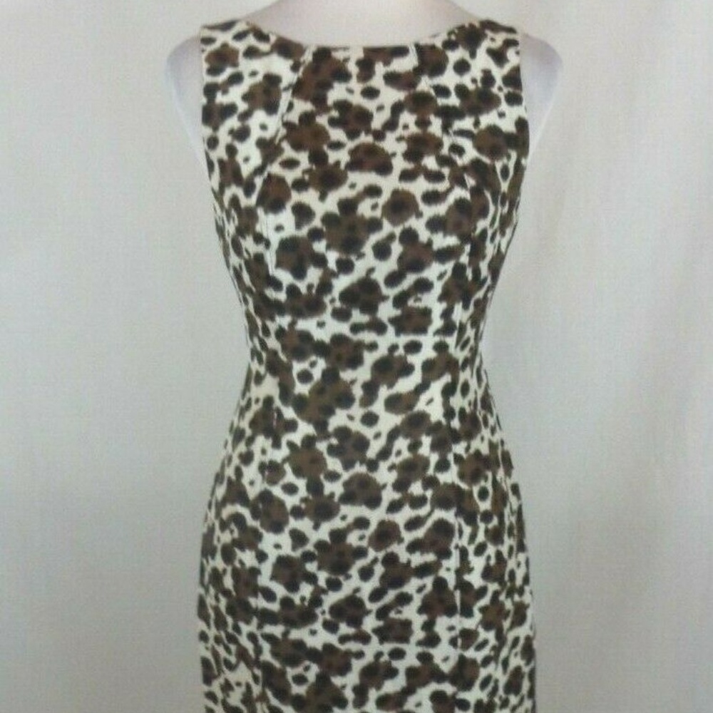 Ann Taylor Dress Size 2 Animal Print Sheath SILK